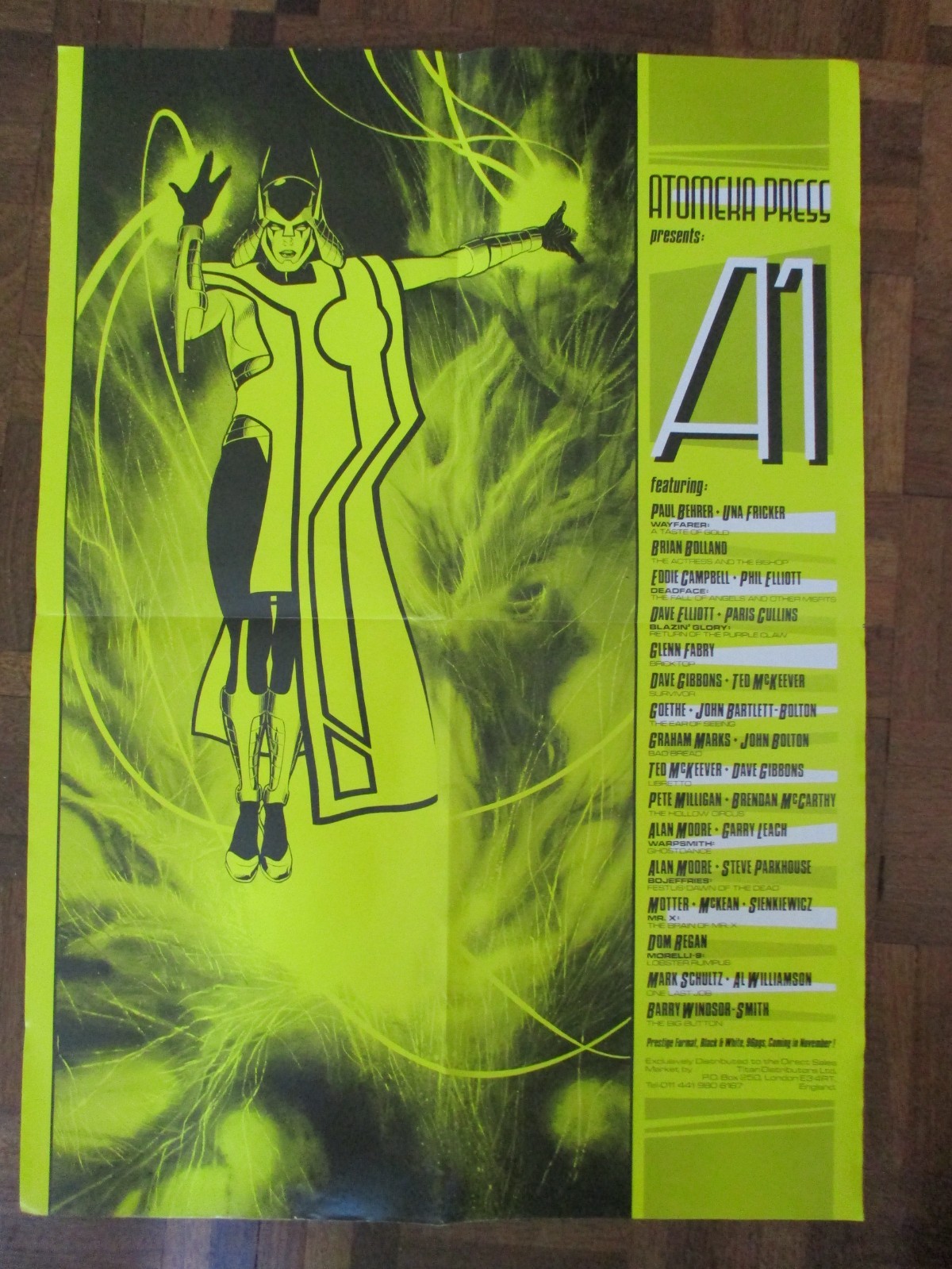 Atomeka Press Presents A1 – A2 SIZE (58X42CM) Promo Poster Alan Moore Warpsmith!