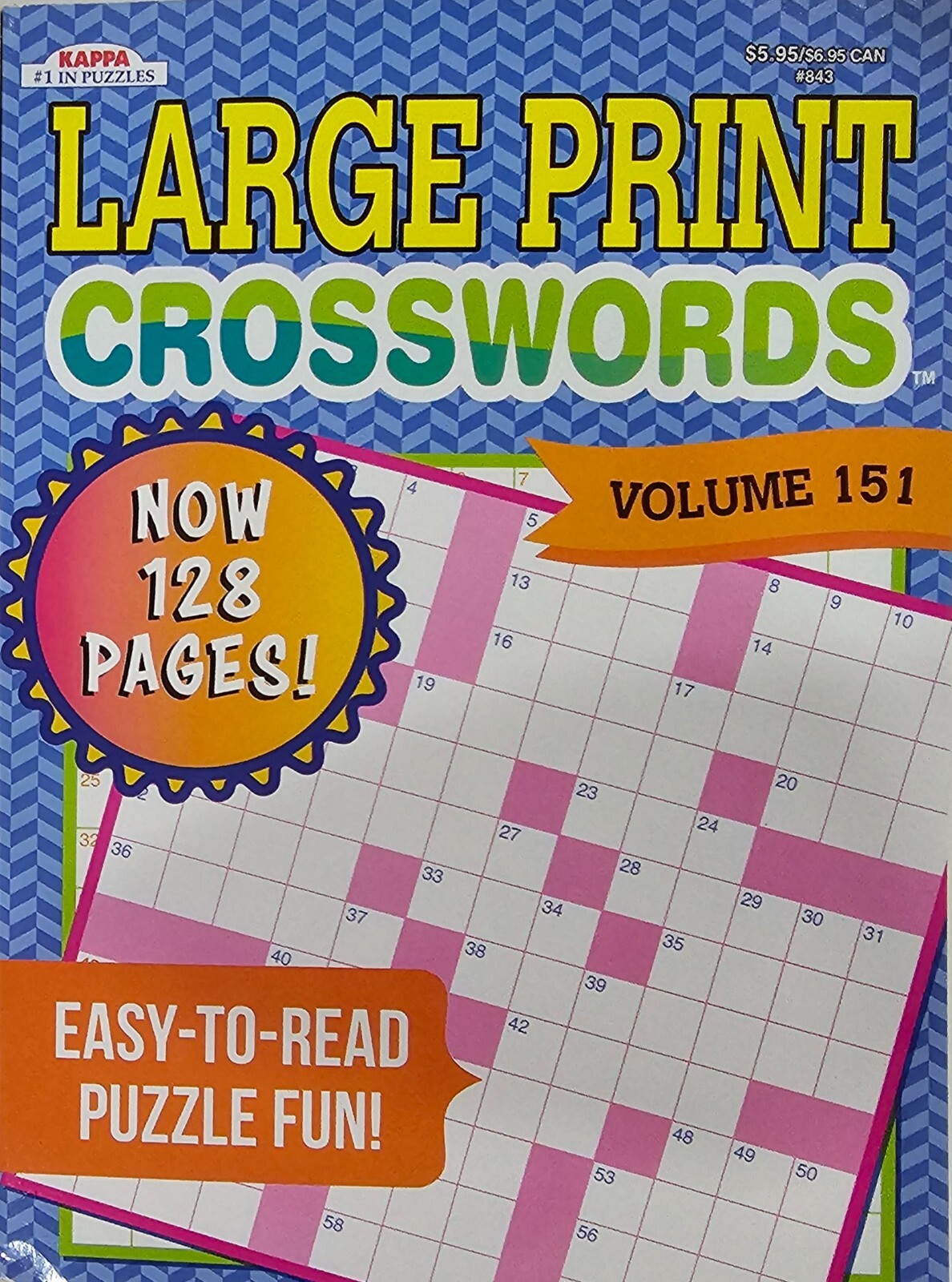 Kappa Large Print Crosswords Puzzle Books, Largest Selection of Volumes. U-PICK!