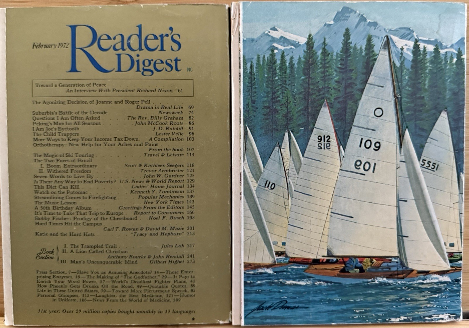1972 February March READER’S DIGEST MAGAZINE Vintage Retro Timeless Short Story