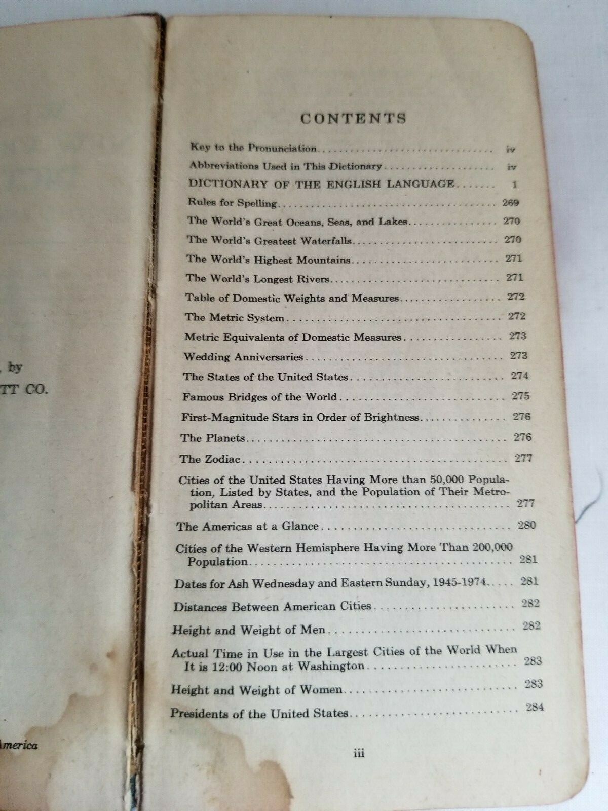 1945 Webster’s New Vest-Pocket Dictionary 6″ x 3″ Wilcox & Follett Co 284 pages