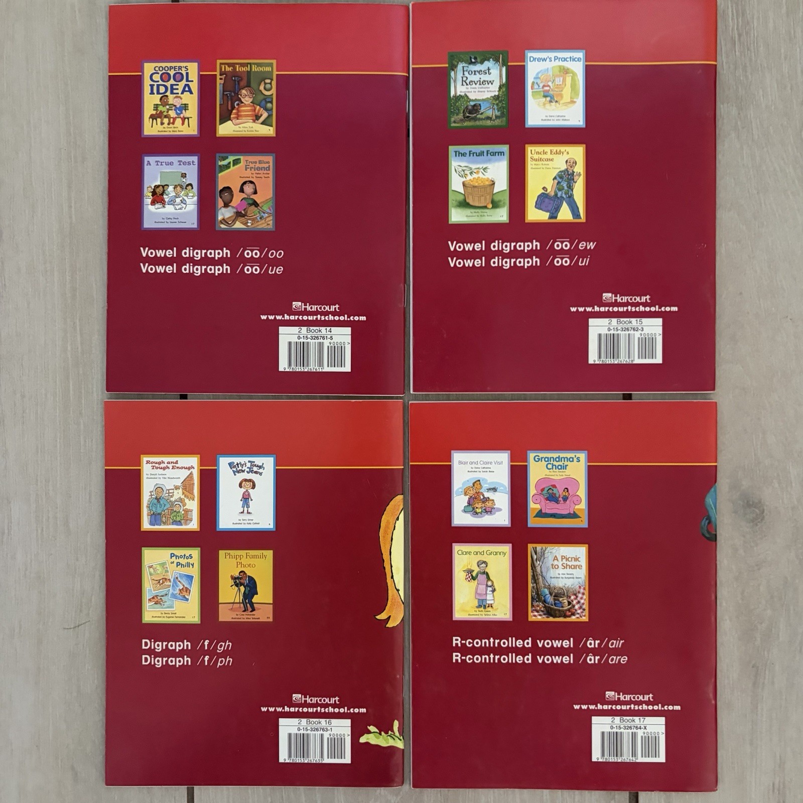 Harcourt Decodable Books Set 14 15 16 17 Early Reader Phonics Softcover Lot Read