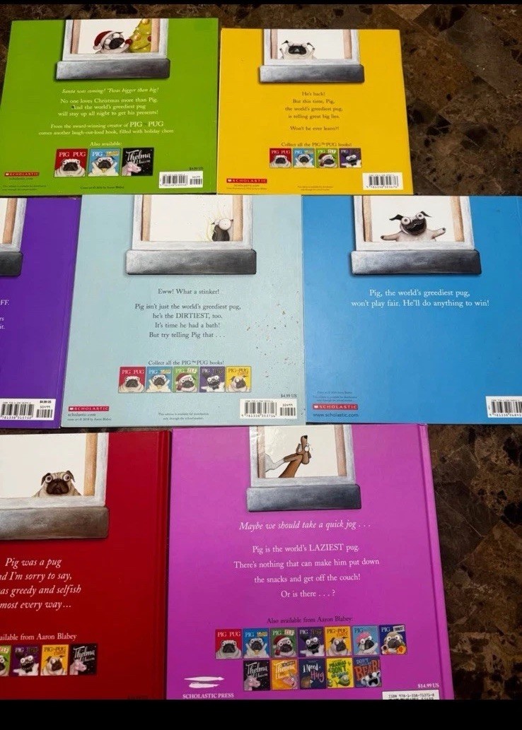 PIG THE PUG – 7 AARON BLABEY CHILDREN’S PICTURE BOOKS – LOT