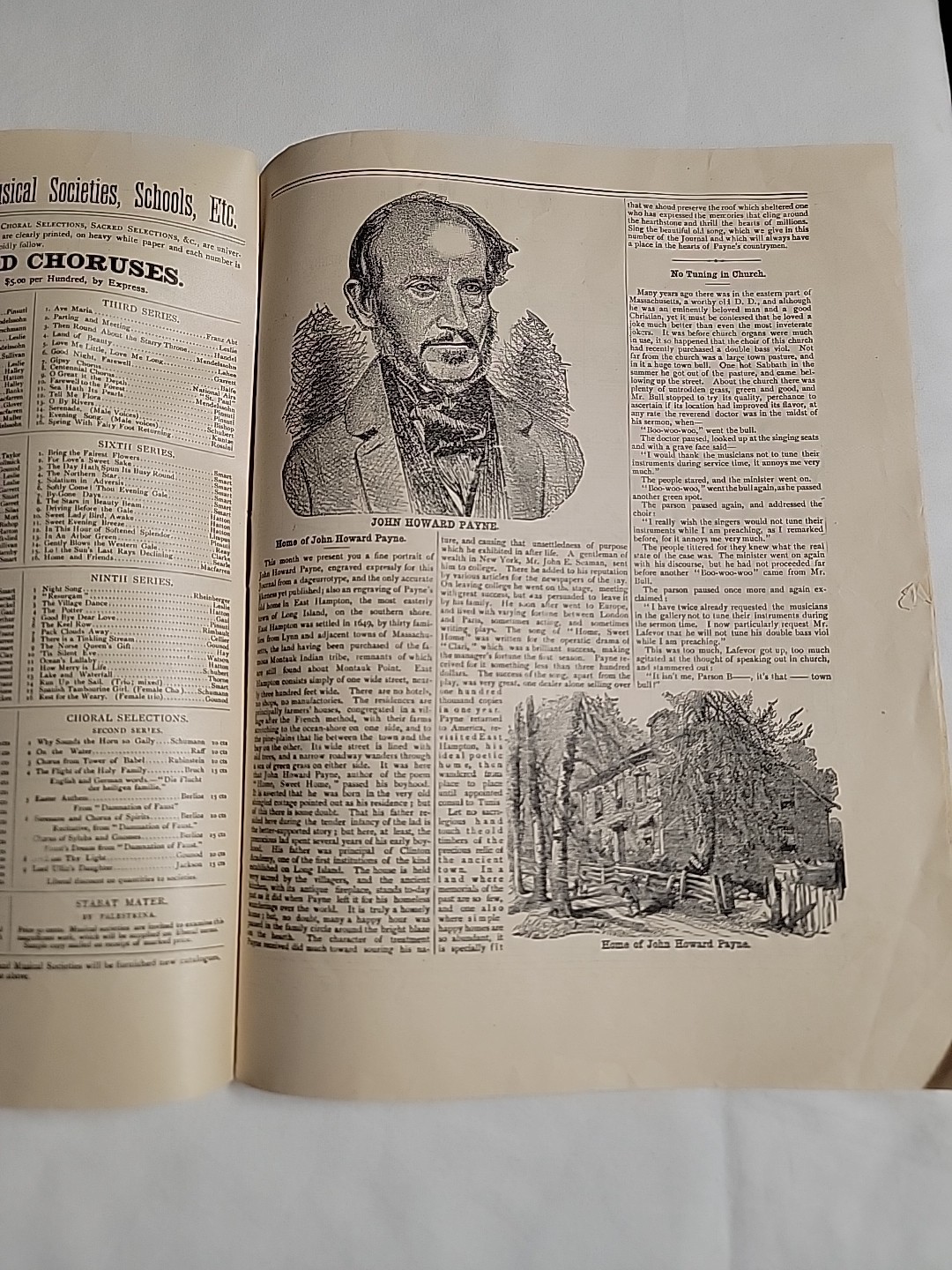 Rare July 1888 Utica N.Y. Antique “Wait’s The Monthly Review” Music Book