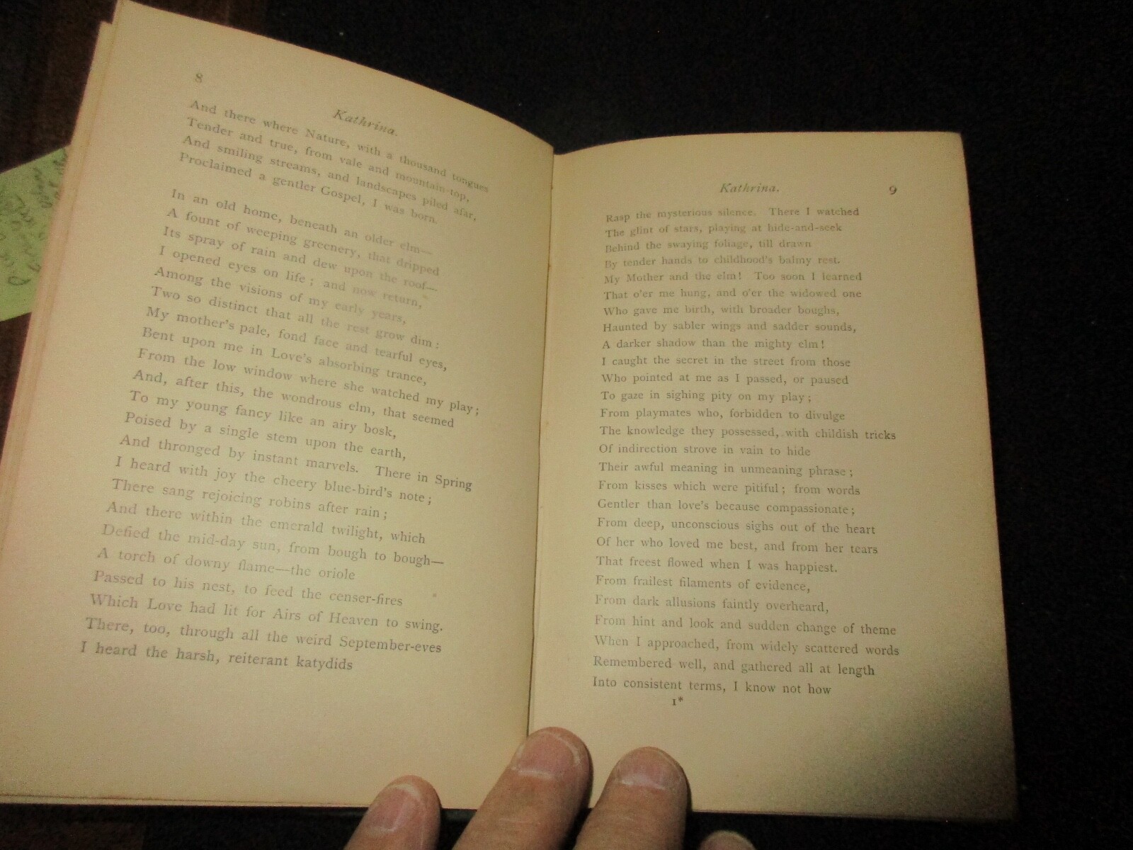 Katrina A Poem By J.G Holland 1882 EMBOSSED COVER