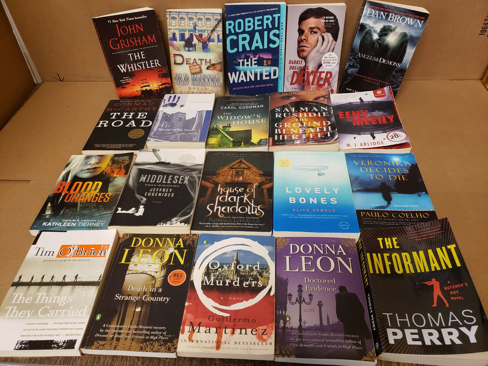 Lot of 10 Mystery Large Trade Paperback Books Suspense Thriller Crime Murder MIX