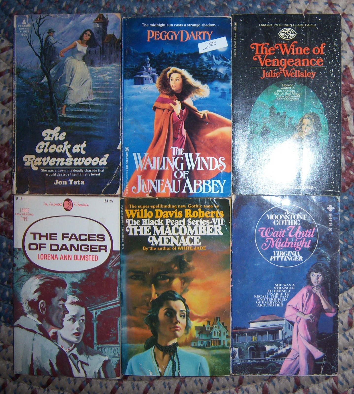 Lot of 6 gothic romance romantic suspense mystery horror vintage paperbacks