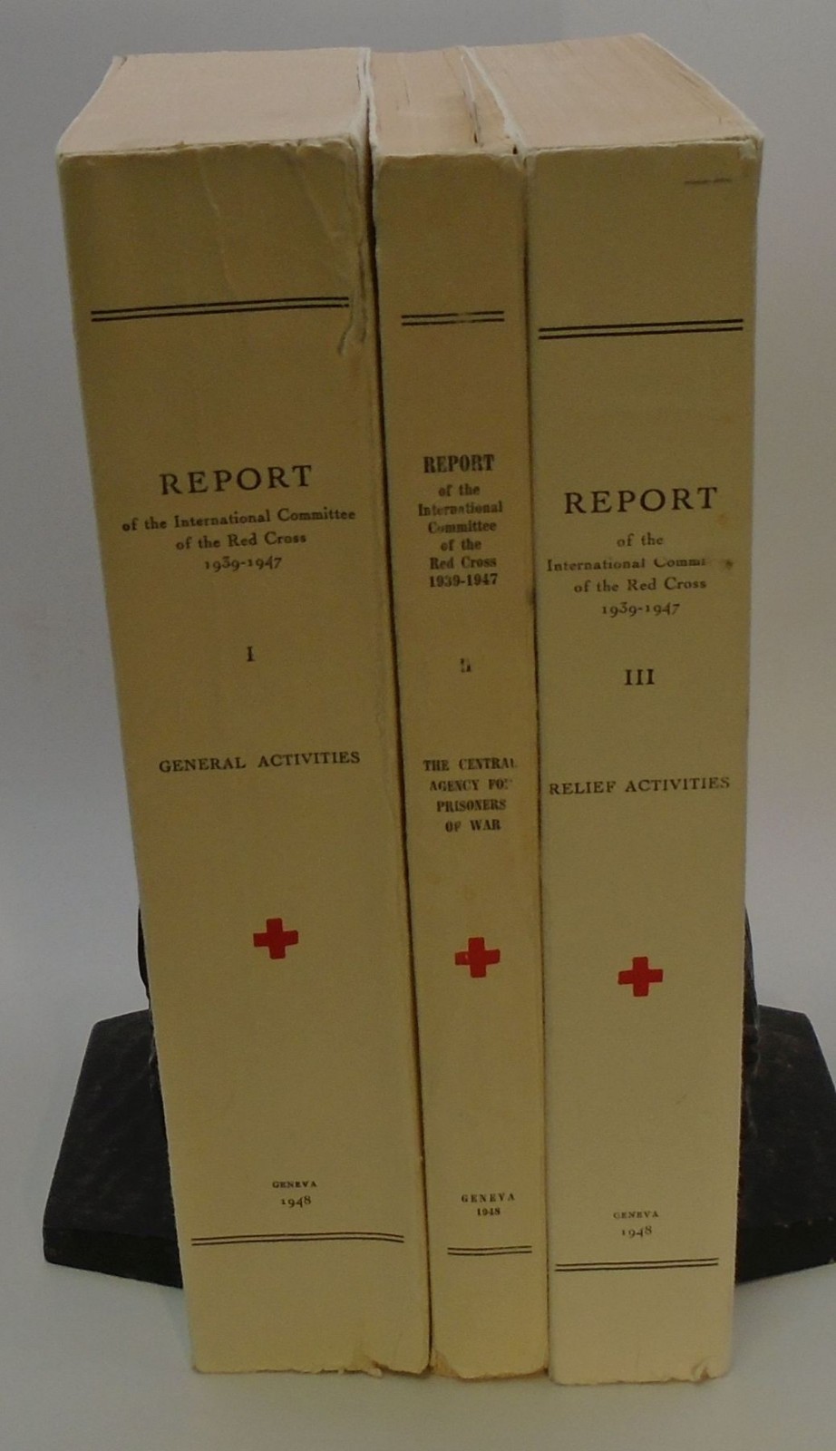 3 Vol WWII Report of the International Committee of the Red Cross 1600 Pages