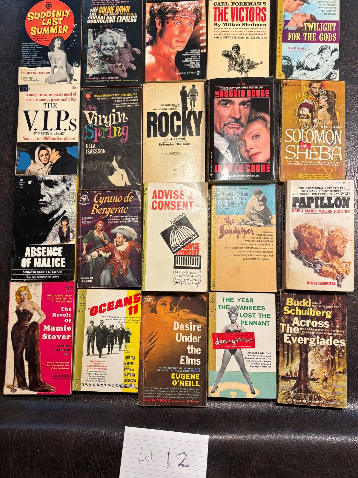 Lot 12 – 20 Movie tie-in paperbacks average VG 1940s-2000s see photos