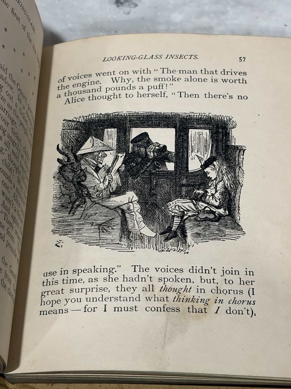 Through the Looking Glass Illustrated 1897 Antique Book Alice In Wonderland