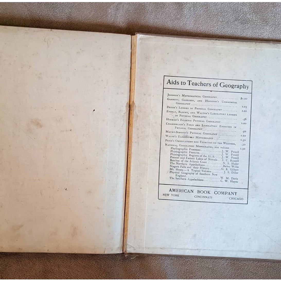 Antiquarian Natural School Geography Redway Hinman Minnesota Edition 1910s Maps