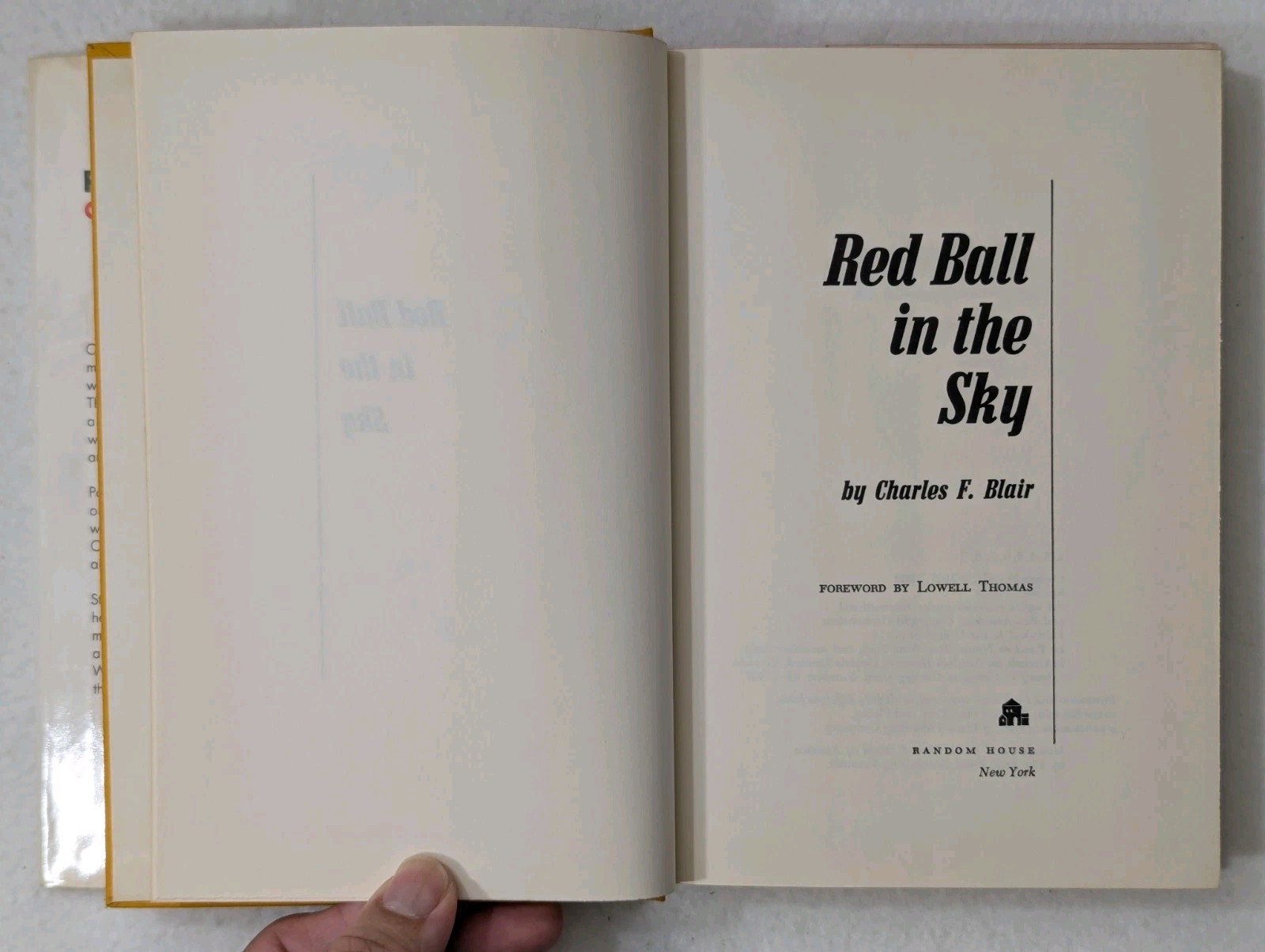 SIGNED Charles F. Blair Red Ball in the Sky 1969 2nd Print Hardcover