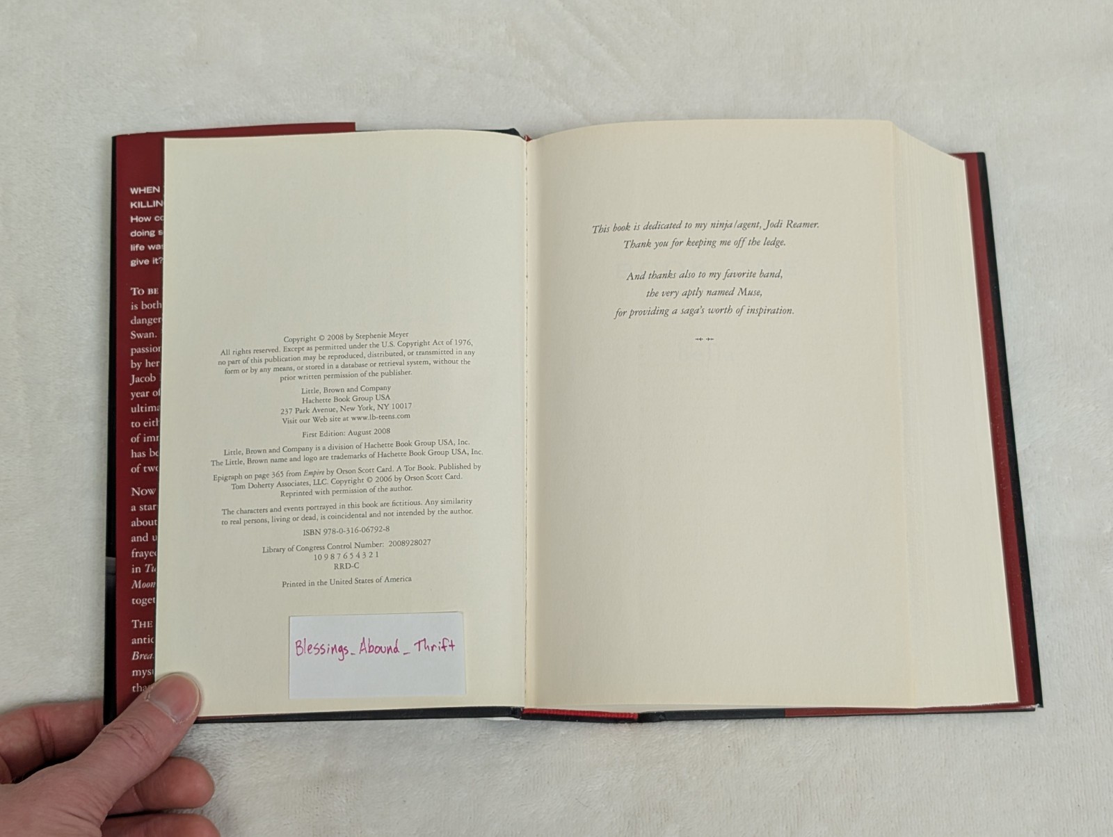 ❤️ Breaking Dawn – Signed by Stephenie Meyer ❤️ True First Edition / First Print