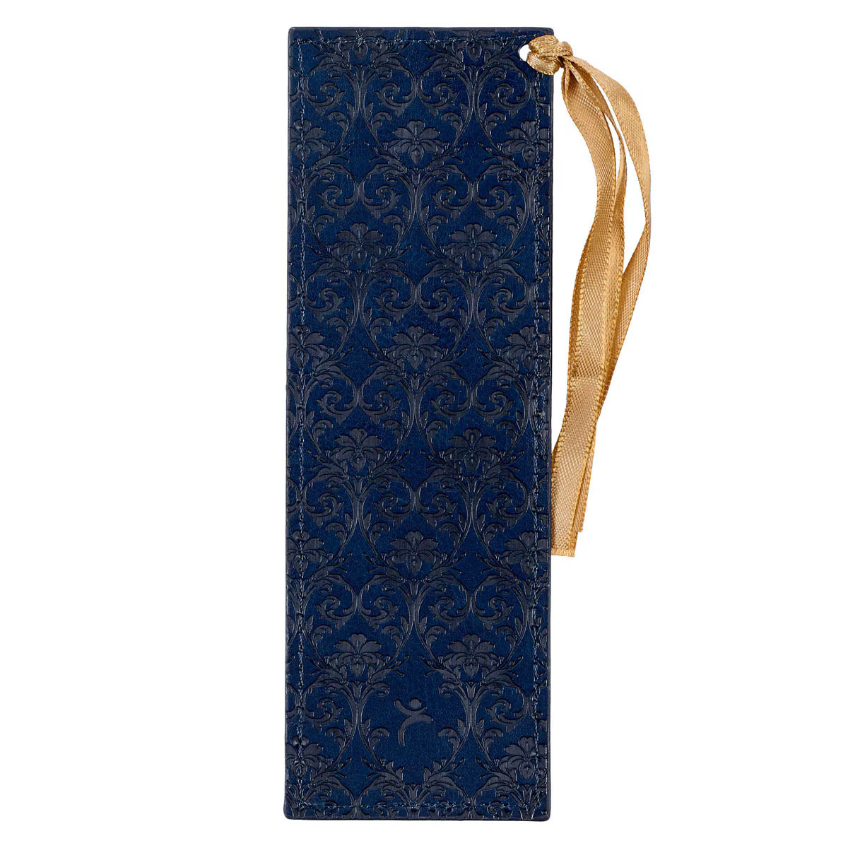 Navy Blue & Gold Premium Vegan Leather Scripture Bookmark for Women: I Know the