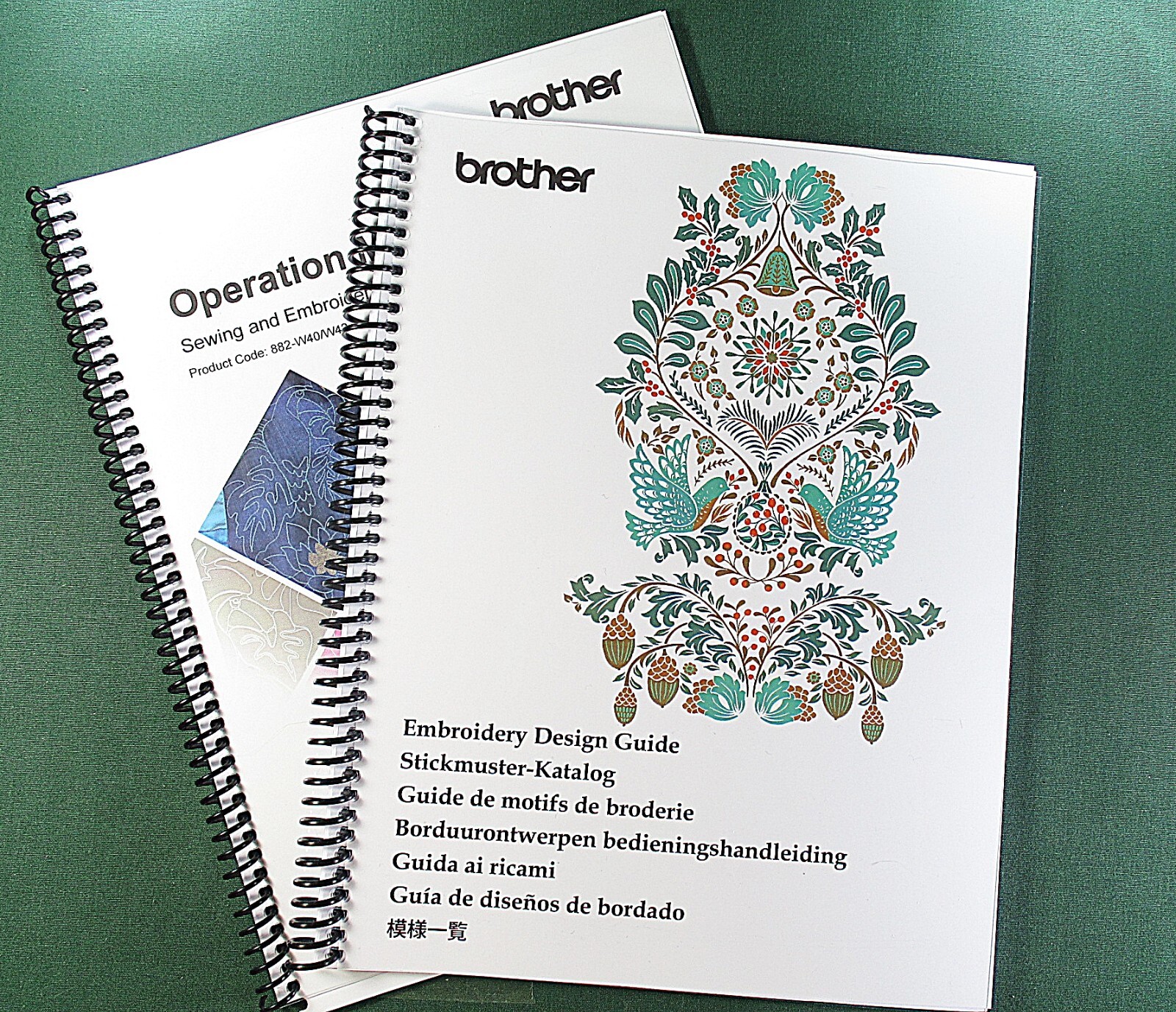 Brother Aveneer EV-1 Embroidery Design Guide / Operation Manual Set – Full Color