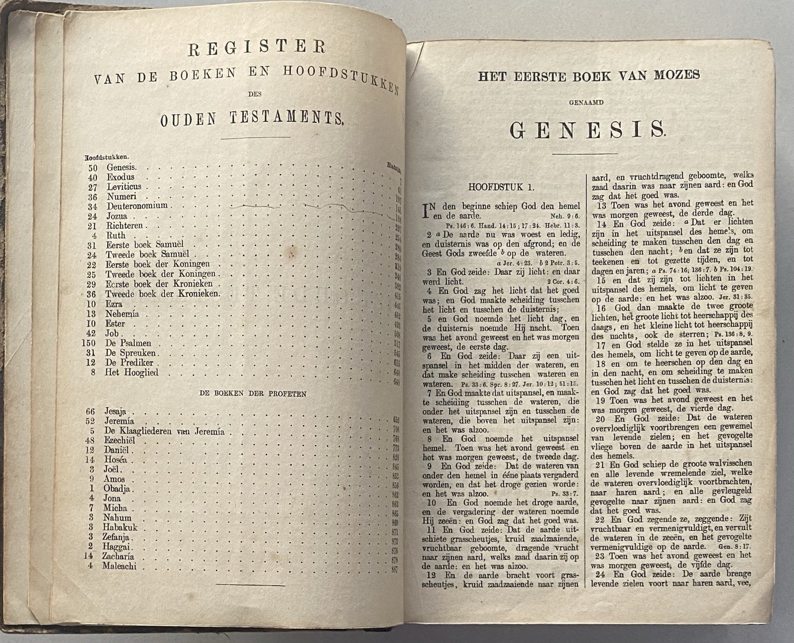 Antique 1916 Dutch Text Bible Bijbel Statenvertaling Old & New Testaments Octavo