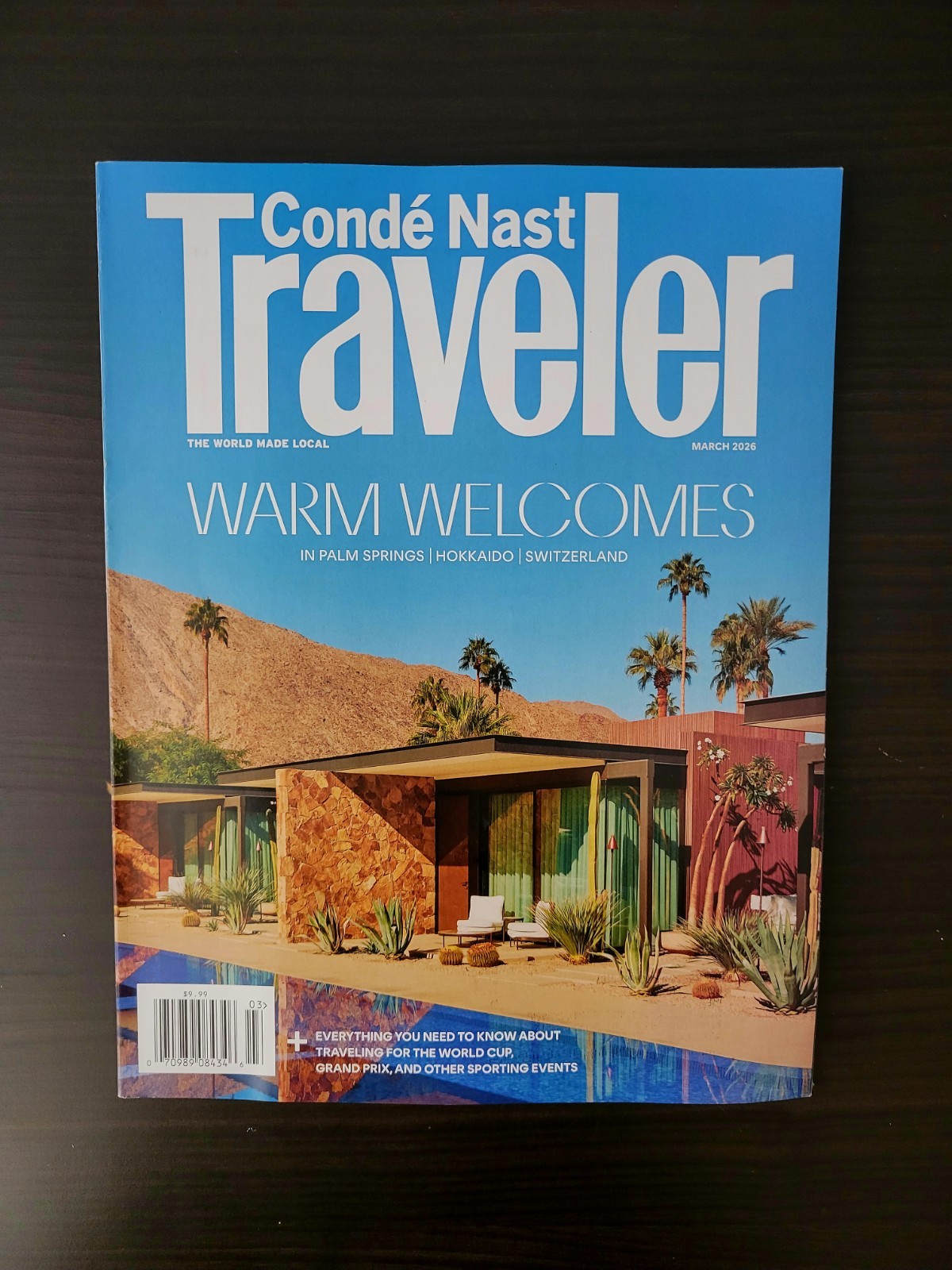 Conde Nast Traveler Magazine- Warm Welcomes in Palm Springs, Hokkaido & Swiss