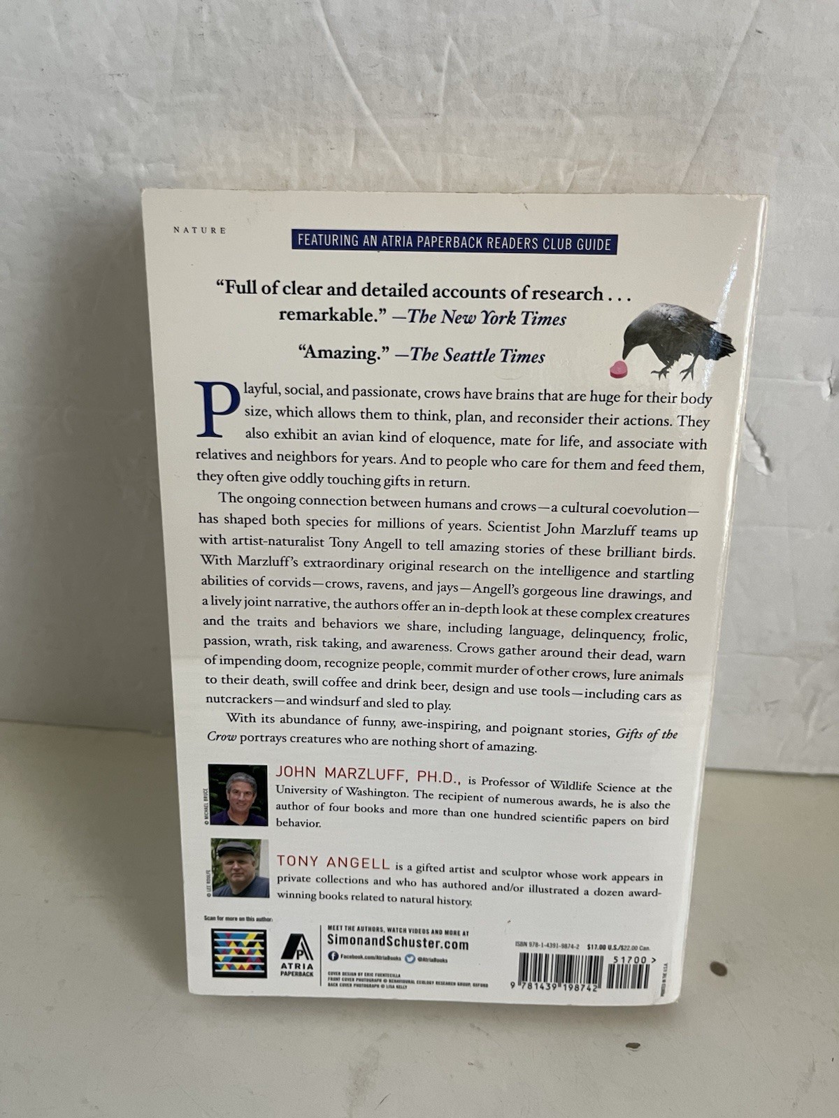Gifts of the Crow: How Perception, Emotion First Atria Edition Paperback 2013