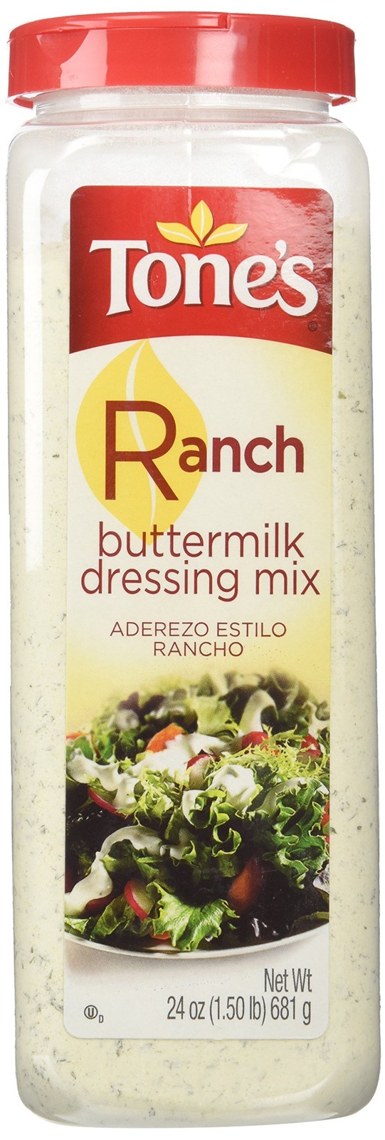 Tone’s Buttermilk Ranch Dressing Mix – 24 oz. Large 1.5 Pound (Pack of 1)