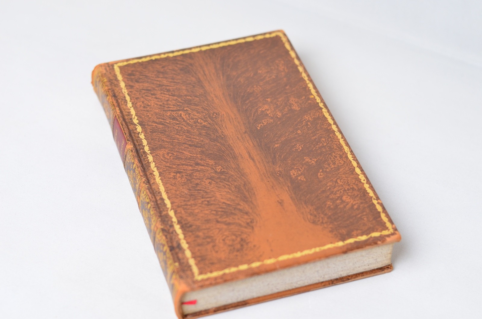 Vintage Faux Tree Calf Leather Bound Poems by Robert Browning 1932 – Imitation