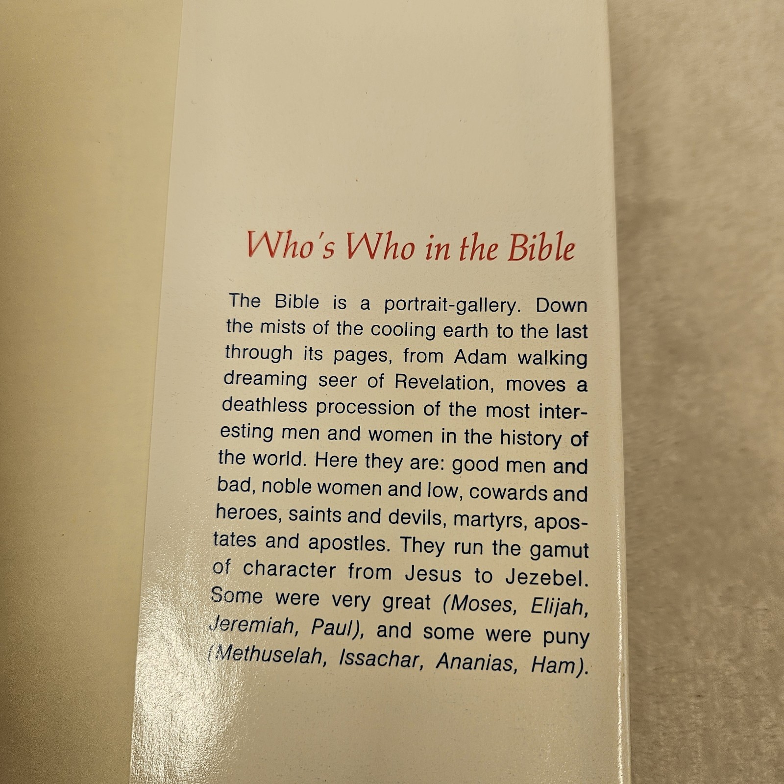 Who’s Who In The Bible Frank S. Mead Galahad Books 1934 Reprint Hardcover