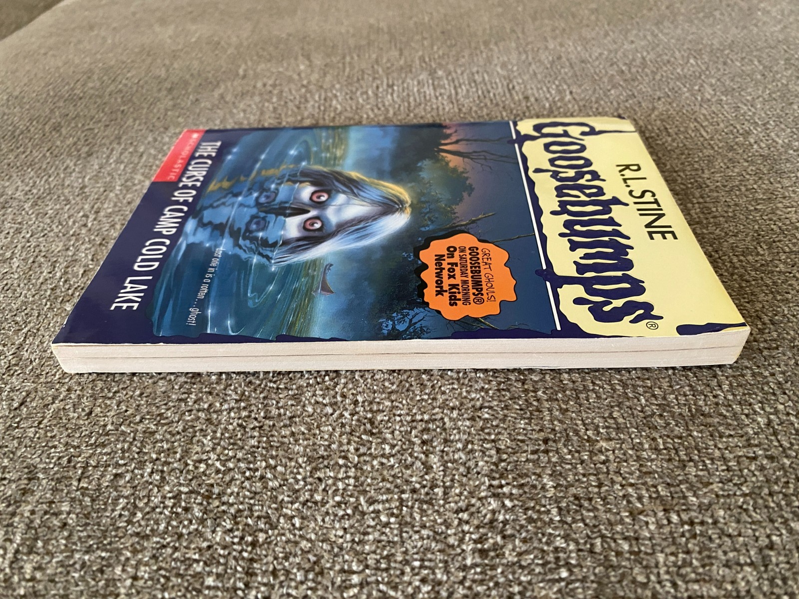 LN 1st print Goosebumps #56 The Curse of Camp Cold Lake w/att bookmark & cards