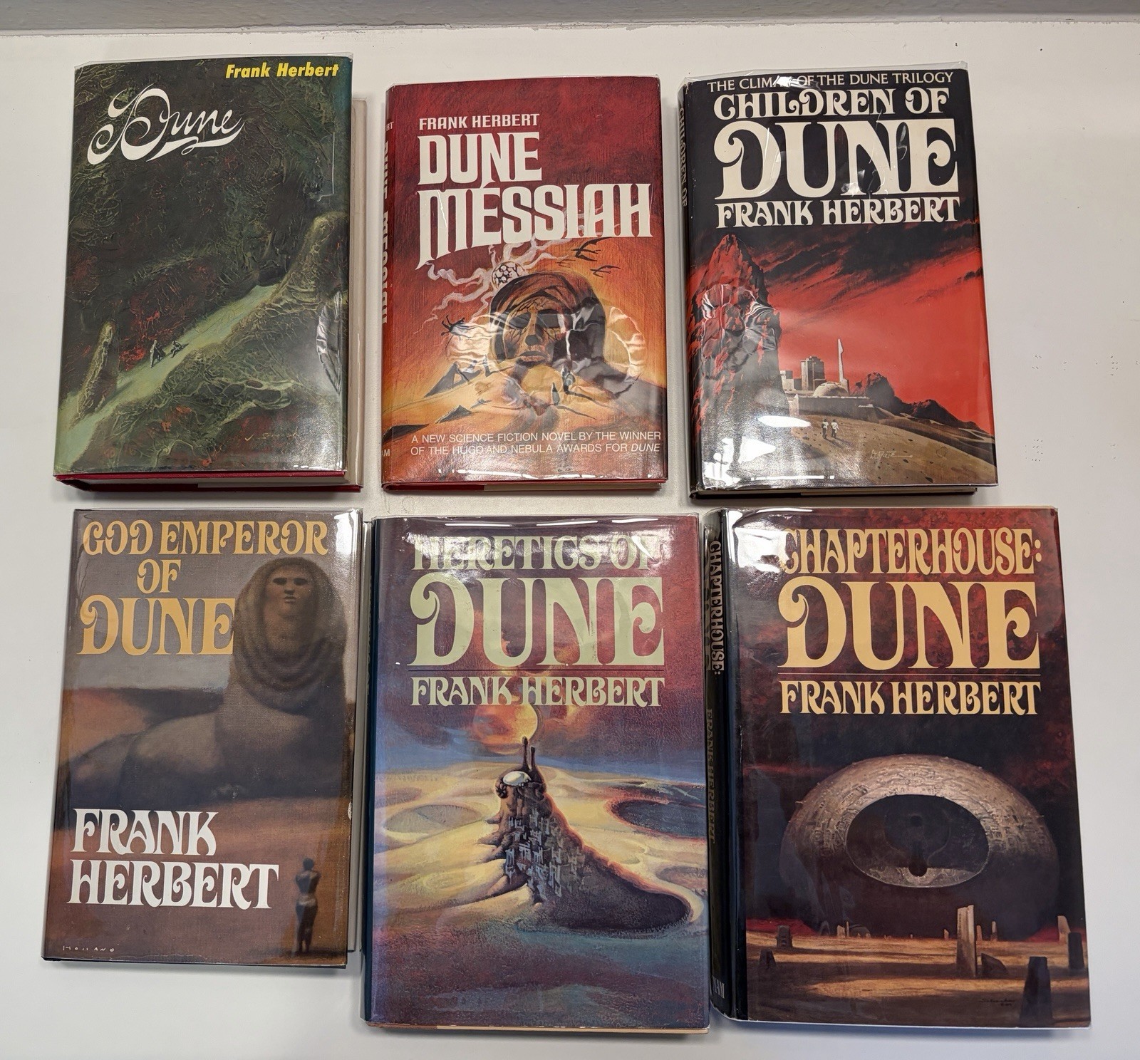 Dune Series from Frank Herbert – 6 HBs with Dust Covers Dune to Chapterhouse