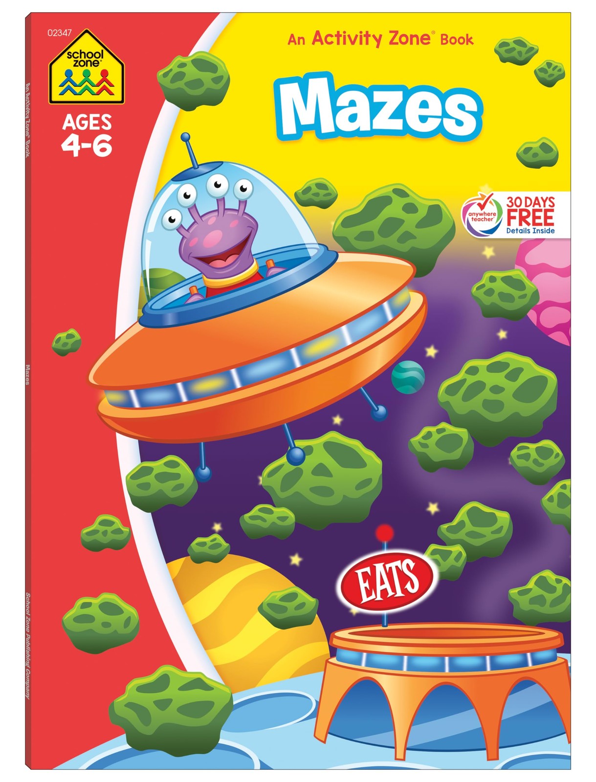 School Zone Mazes Workbook: 64 Pages, Preschool, Kindergarten, 1st Grade, Ma…