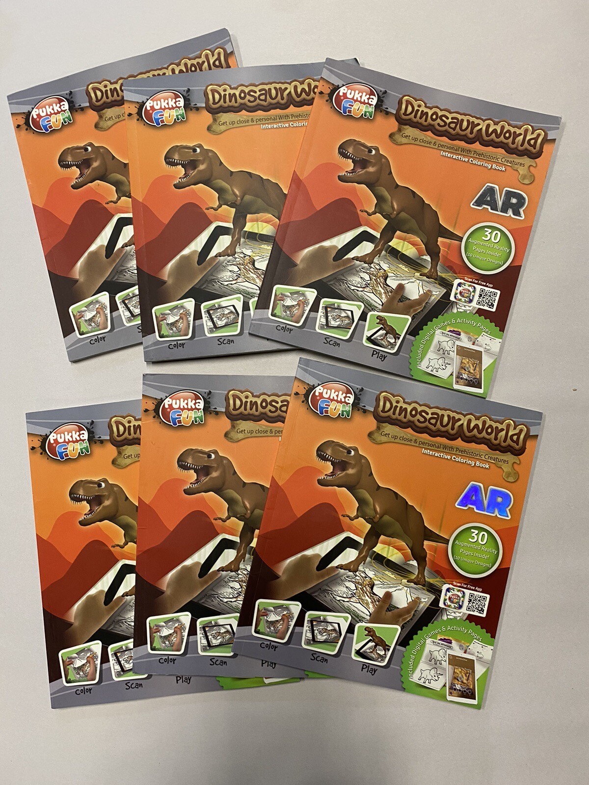 50 COPIES DINOSAUR WORLD Pukka 8421-FUN Coloring Book Book Free Shipping
