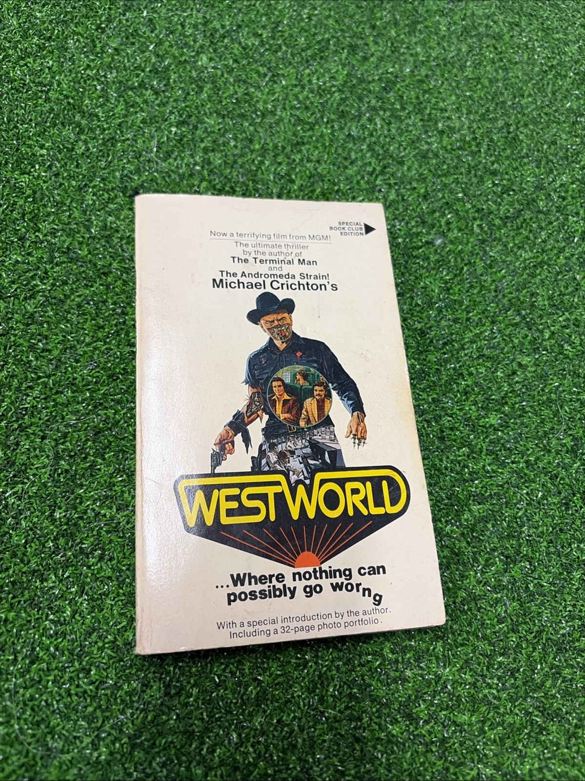 WESTWORLD BY MICHAEL CRICHTON Bantam PB 2nd 1974 Movie Tie-in Acceptable Cond.