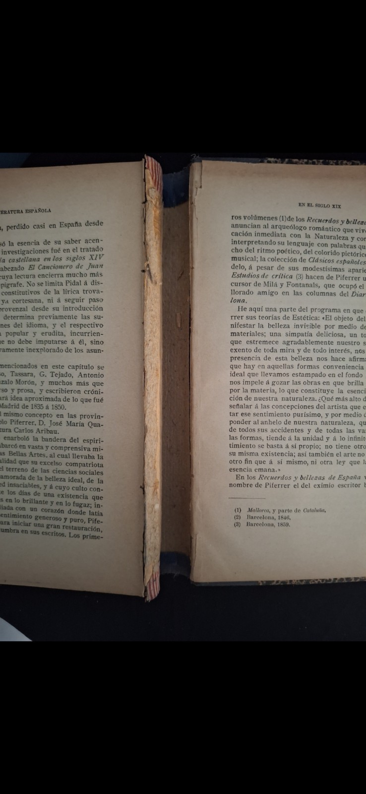 Francisco Blanco García La Literatura Española en el Siglo XIX 1909 Hardcover 3…