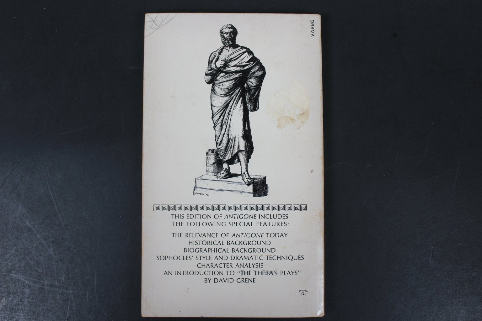 Antigone Sophocles 1970 Washington Square Press Greek Tragedy Drama PB
