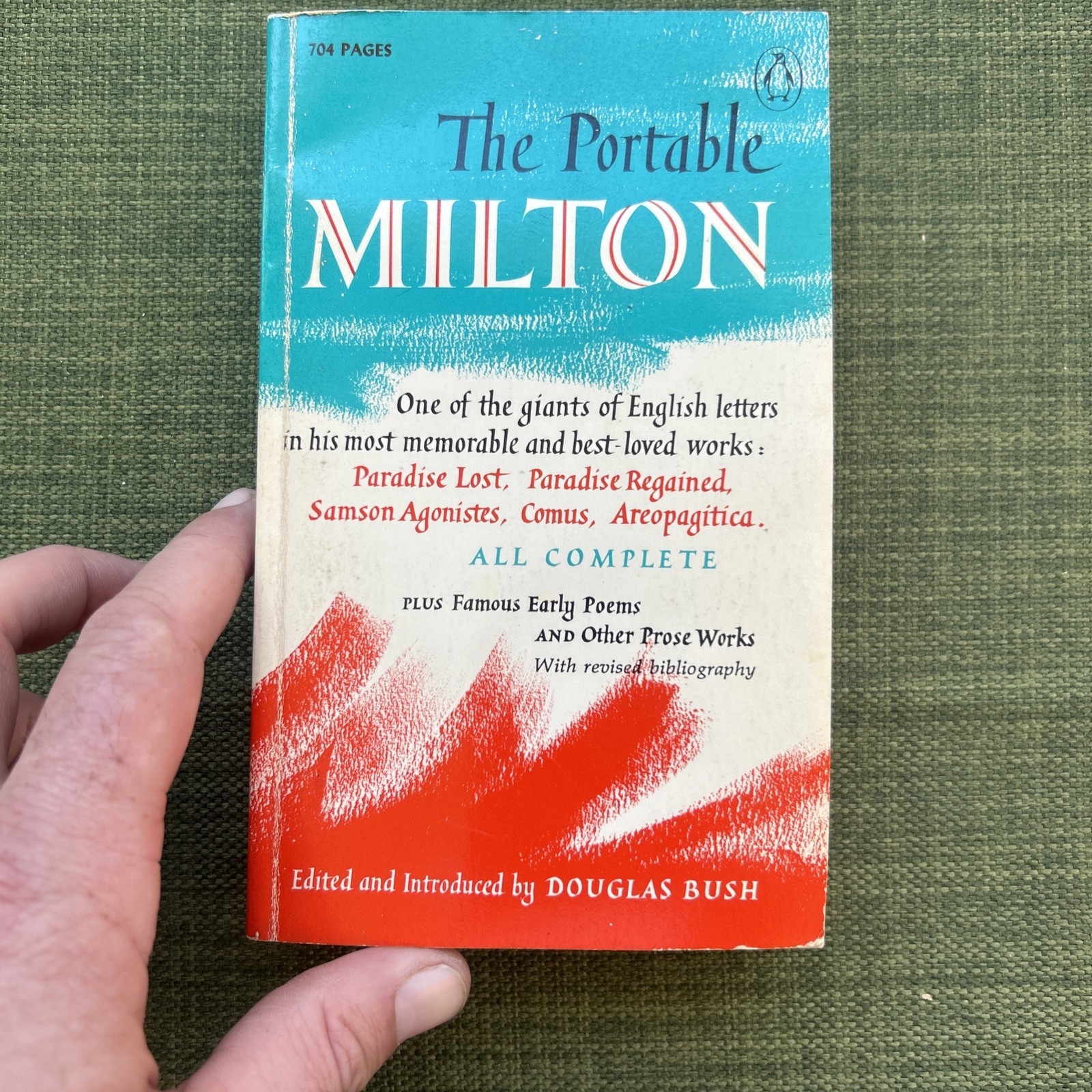 The Portable Milton A Curated Anthology of Works by John Milton. Paperback 1976
