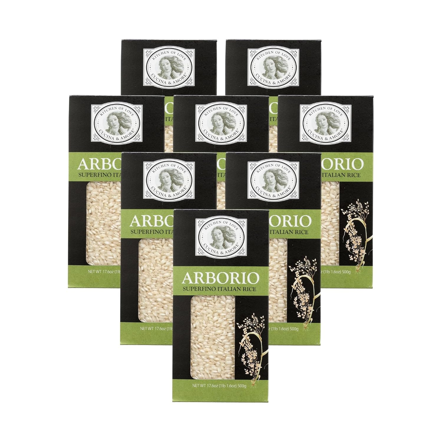 Superfino Italian Arborio Rice – 8.8 Lbs (17.6Oz X 8 Pack) | Pantry Perfect, Veg