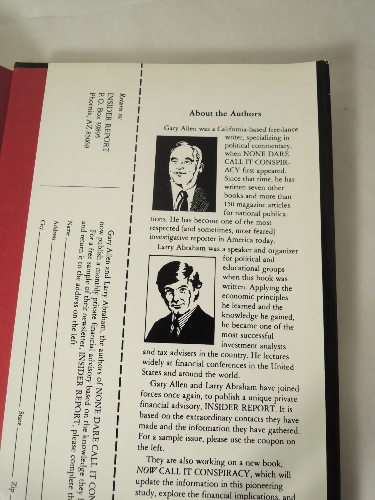 None Dare Call It Conspiracy by Gary Allen Hardcover Dust Jacket 1983