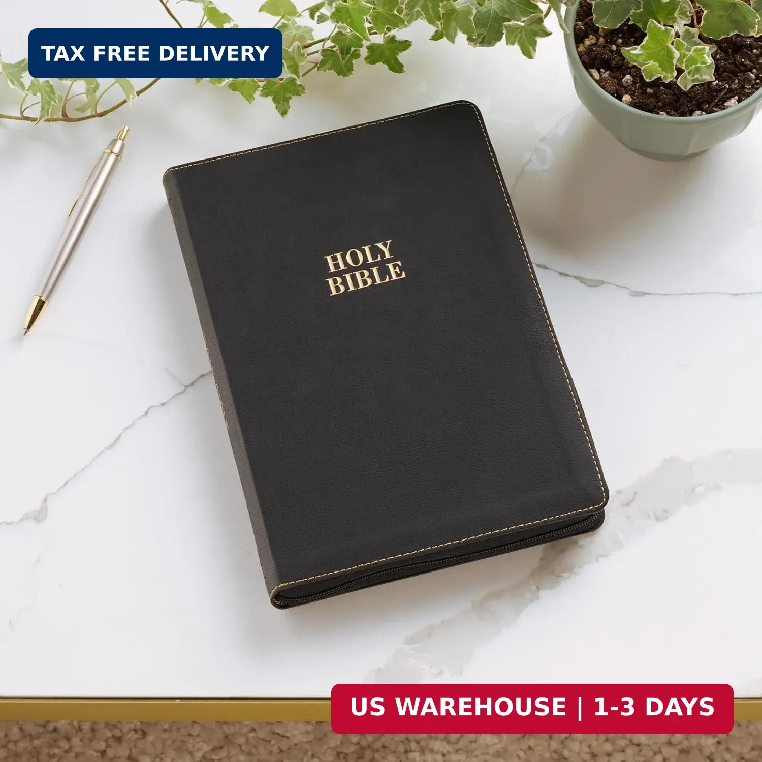 KJV Large Print Thinline Bible Black Zipper Indexed BRAND NEW in Shrink Wrap!!!