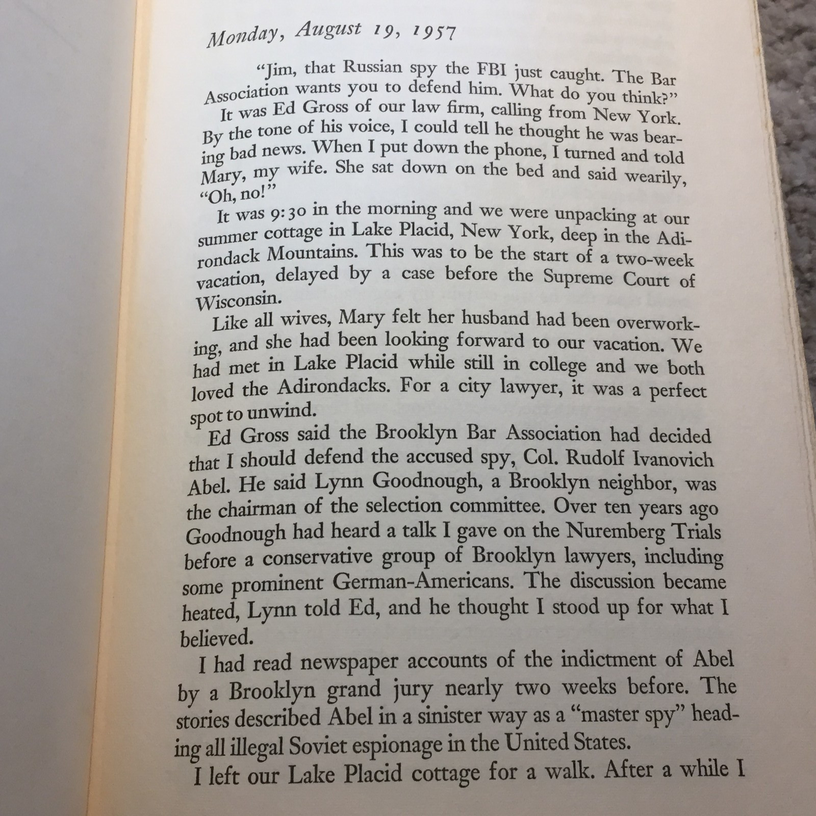 Strangers On A Bridge James B. Donovan 1964 Atheneum Cold War Espionage Book