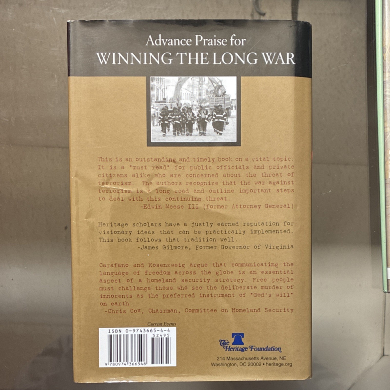Winning the Long War Carafano & Rosenzweig Hardcover w/ Dust Jacket Terrorism