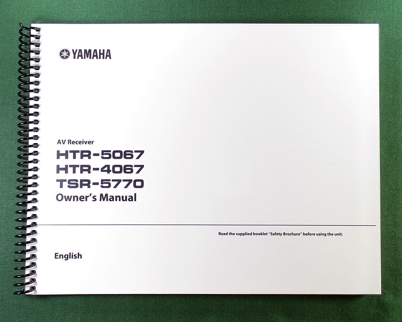 Yamaha HTR-4067 Instruction Manual: Full Color 123 Pages & Protective Covers