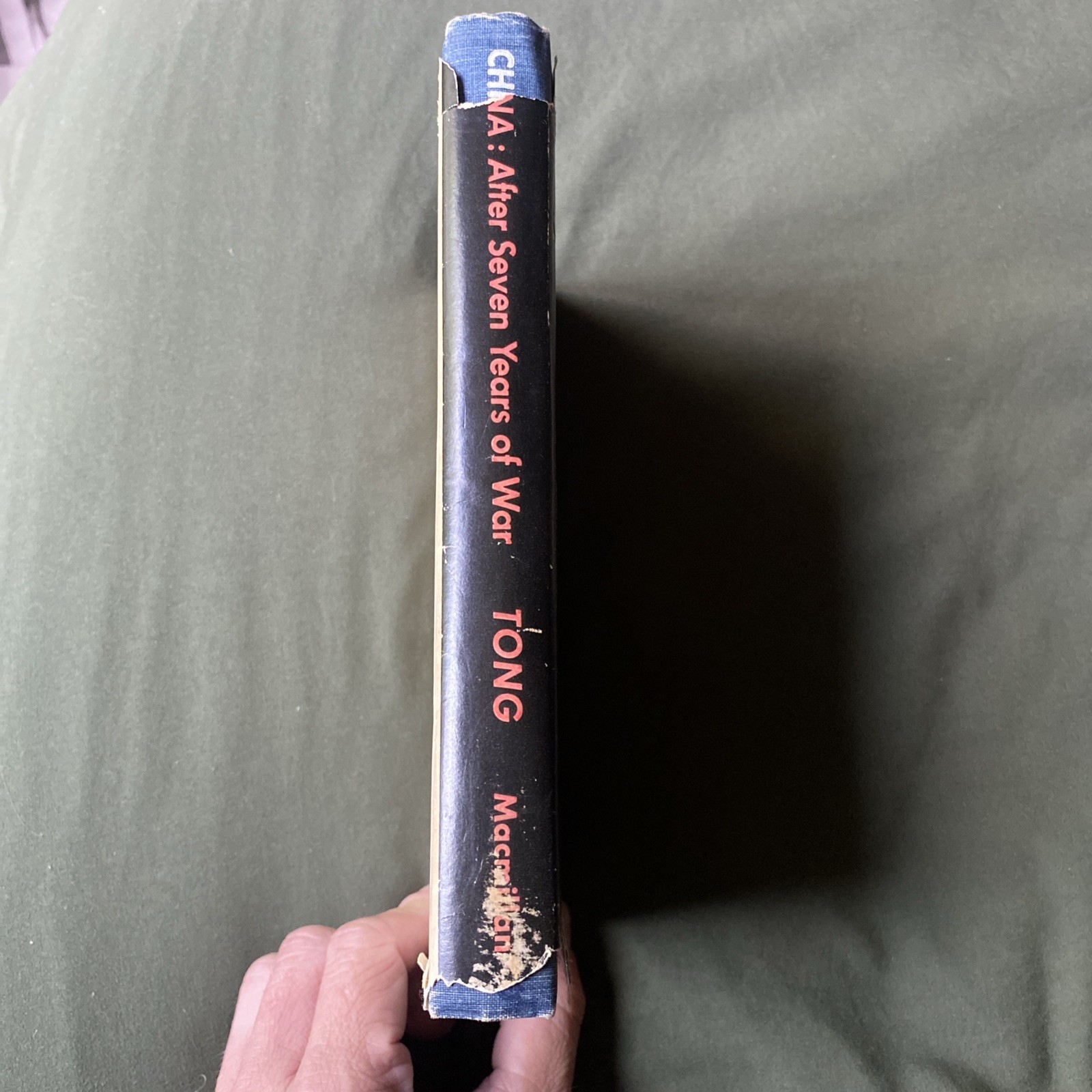 China After Seven Years of War by Hollington K. Tong HCDJ 1st Printing 1945