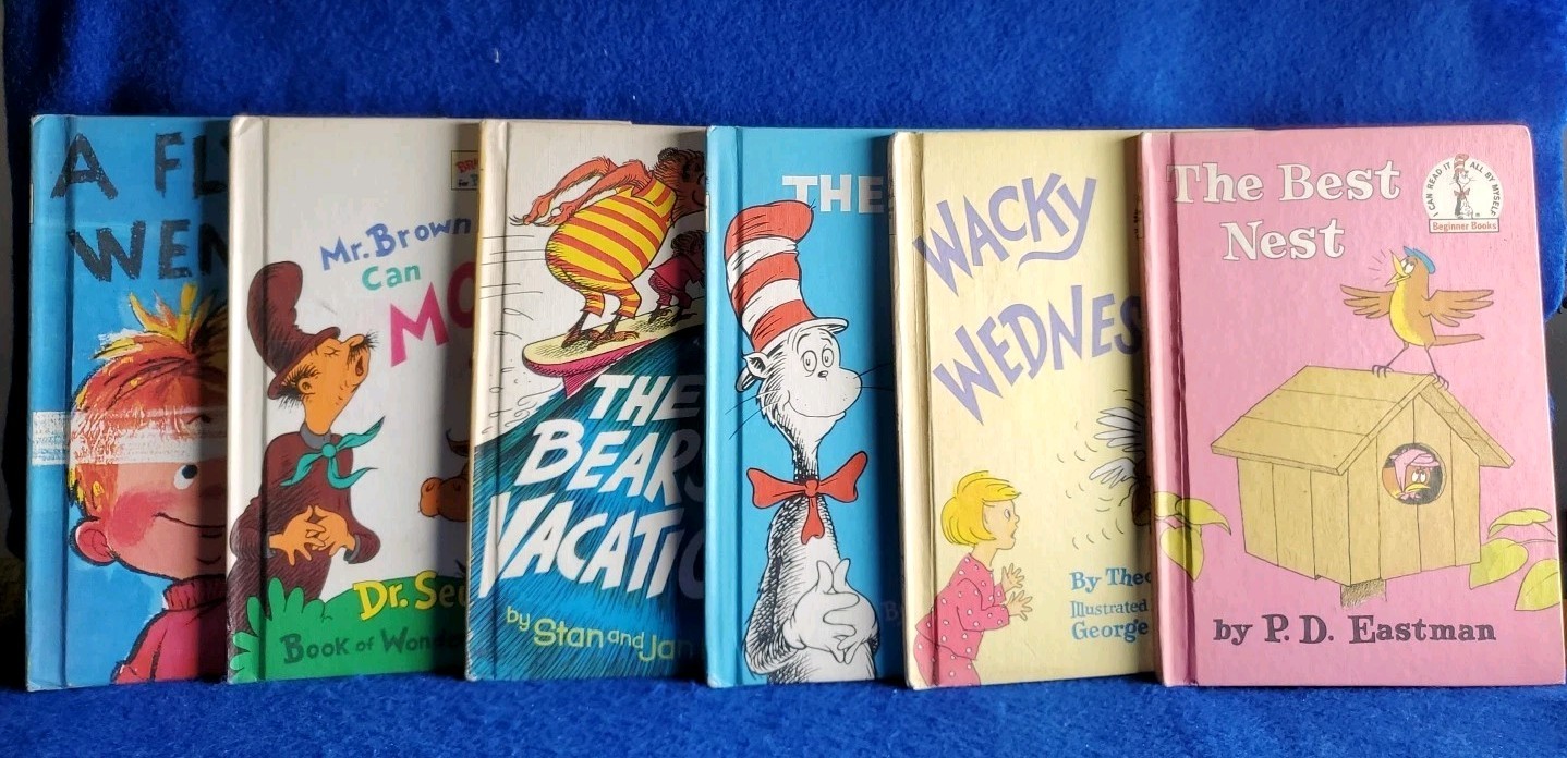 Lot of 38 Vintage Children’s Beginner Books Dr. Seuss Berenstains & More 1960-80