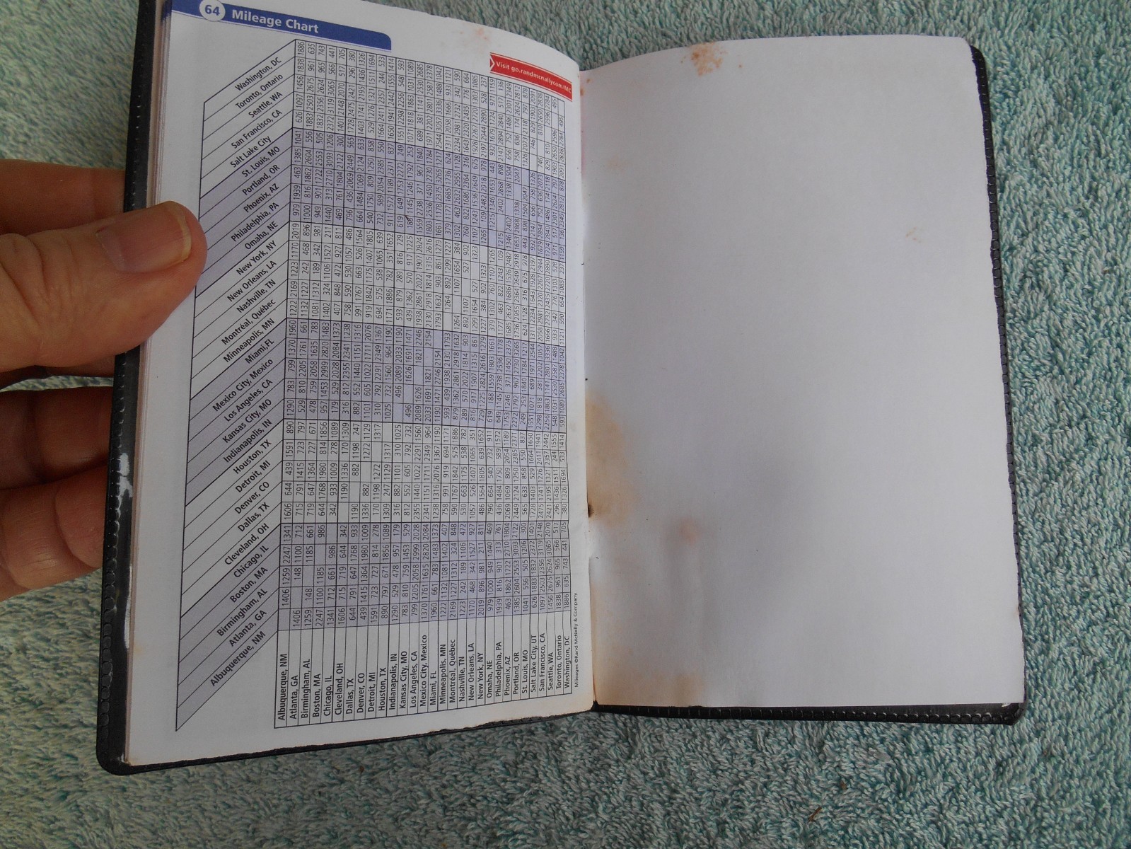 VINTAGE Rand Mcnally POCKET SIZE THE ROAD ATLAS. 64 PAGES. MORGAN & MORGAN.