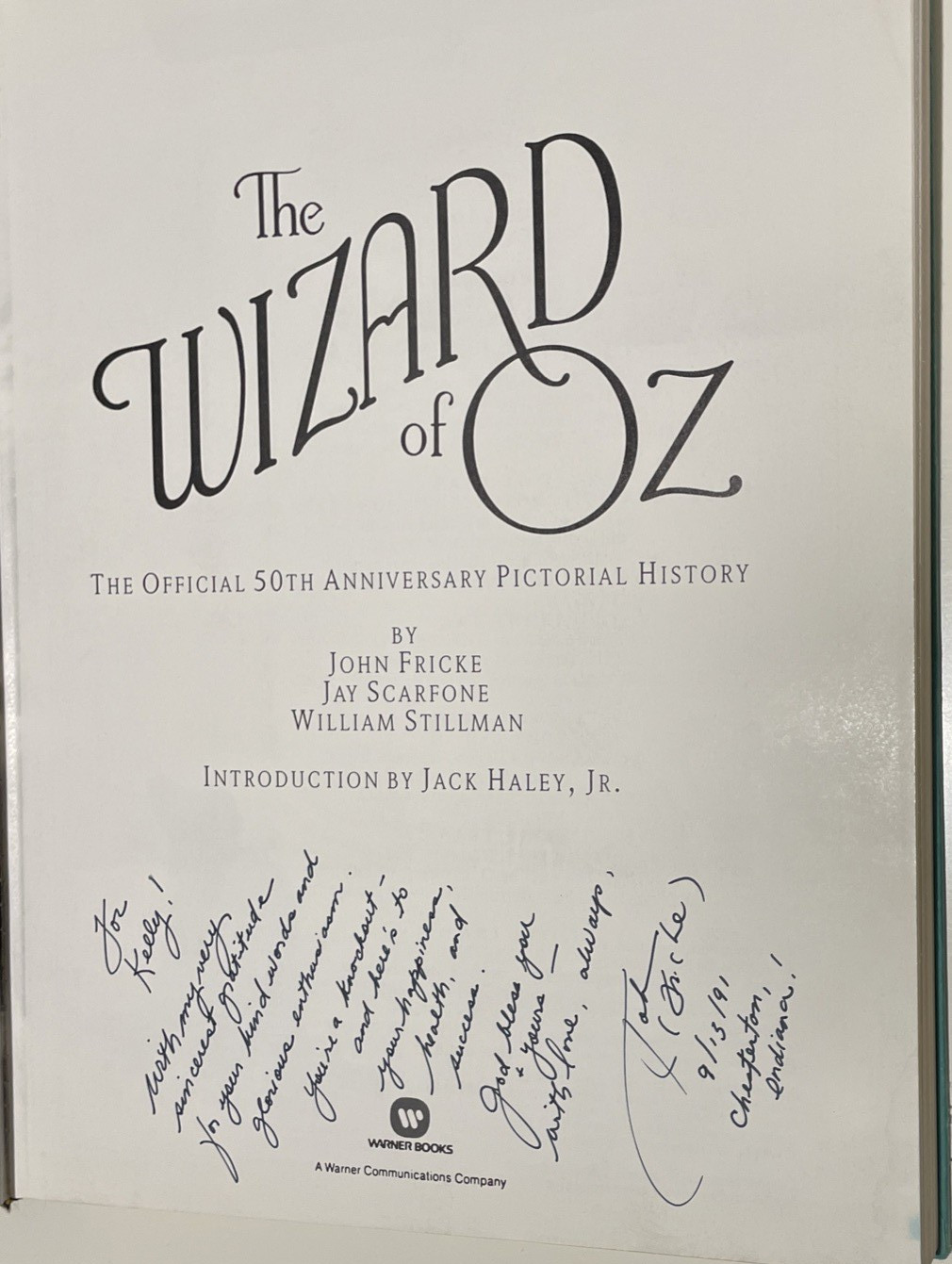 1989 The Wizard Of Oz: The Official 50Th Anniversary Pictorial History SIGNED