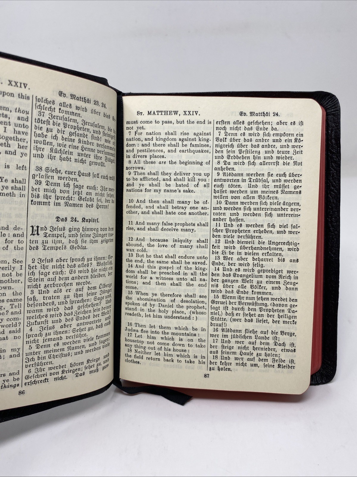 The New Testament German and English 1958 American Bible Society Leather-Like