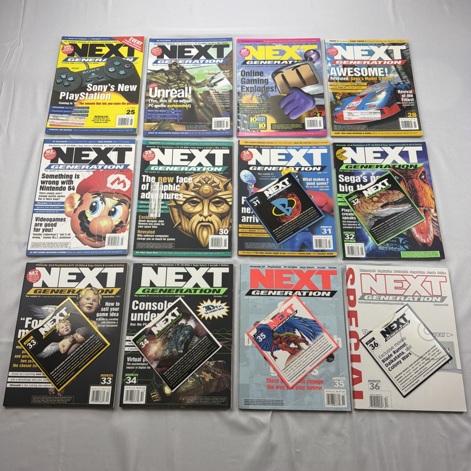 Vintage Next Generation Magazine Lot of 12 Issues 1997, Plus 6 Discs