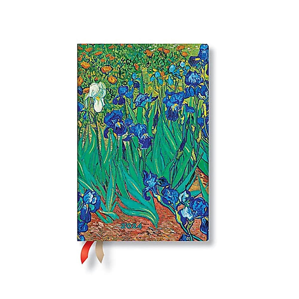 12Monatskalender 2024 Van Goghs Schwertlilien | Verso | Mini 95 × 140 mm