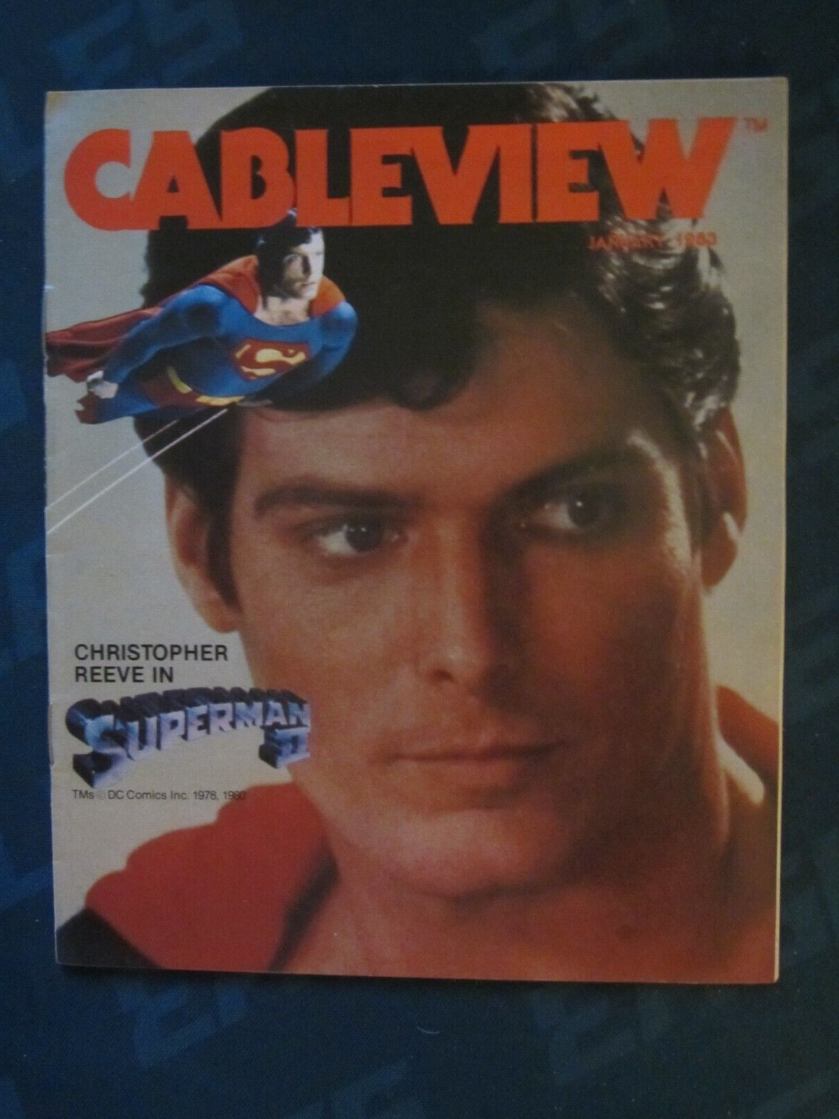Cableview Magazine Regional TV Guide January 1983 Superman II Christopher Reeve