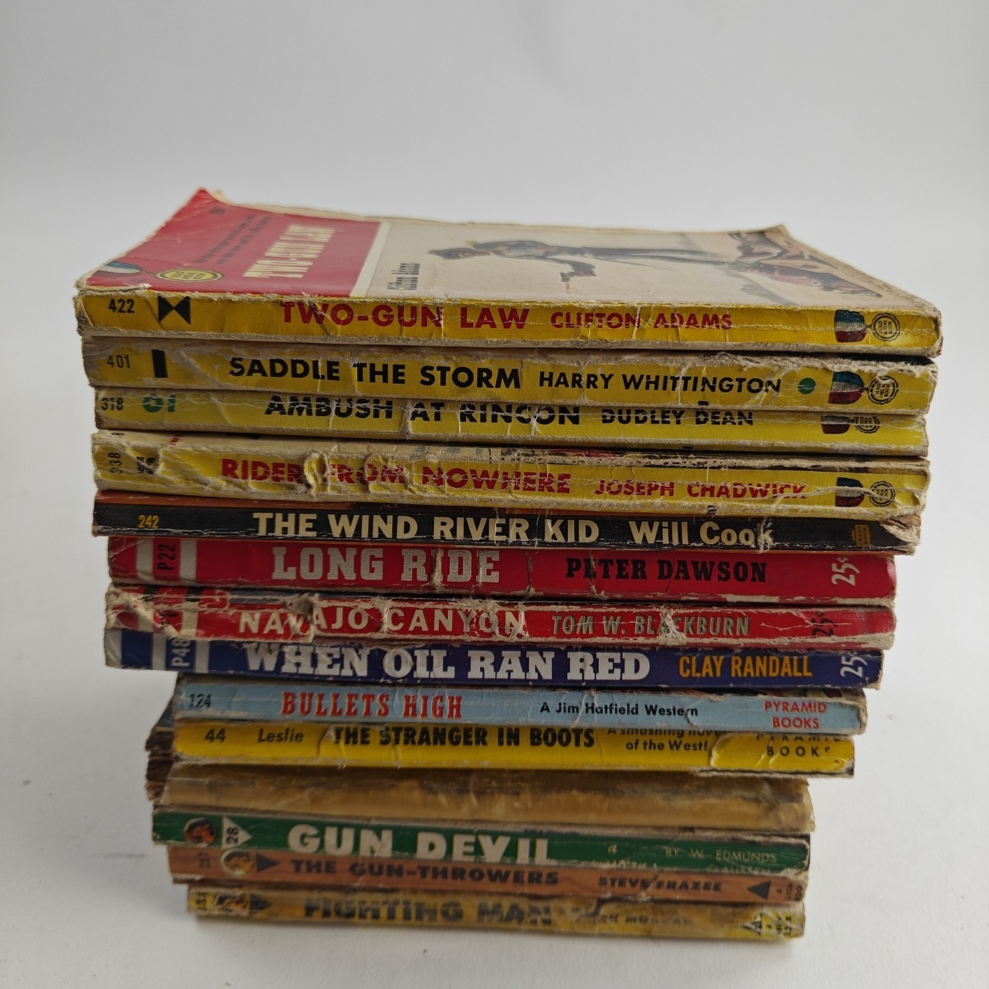 VTG Mixed Publisher Western Paperback Book Lot of 14 Cole, Morgan, Cook, Etc