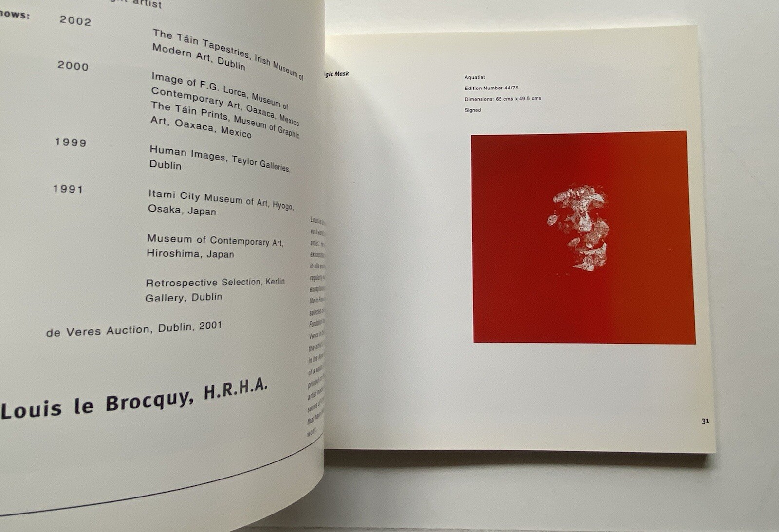 VERY RARE 2003 Government of Ireland ART EXHIBITION BOOK Impressions Exhibition