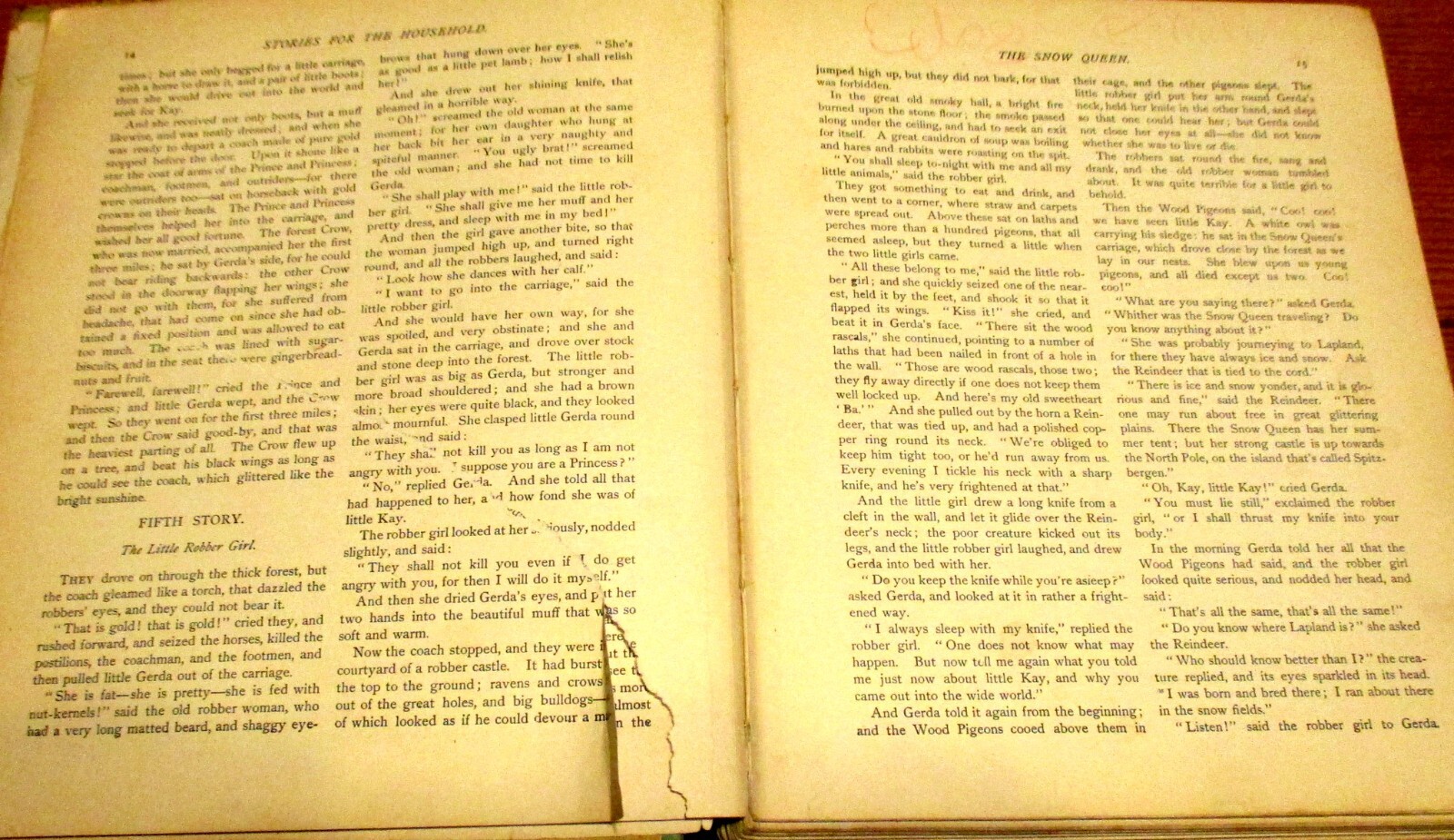 1903 Hans Christian Andersen’s Stories For The Household H/C 284 Pages