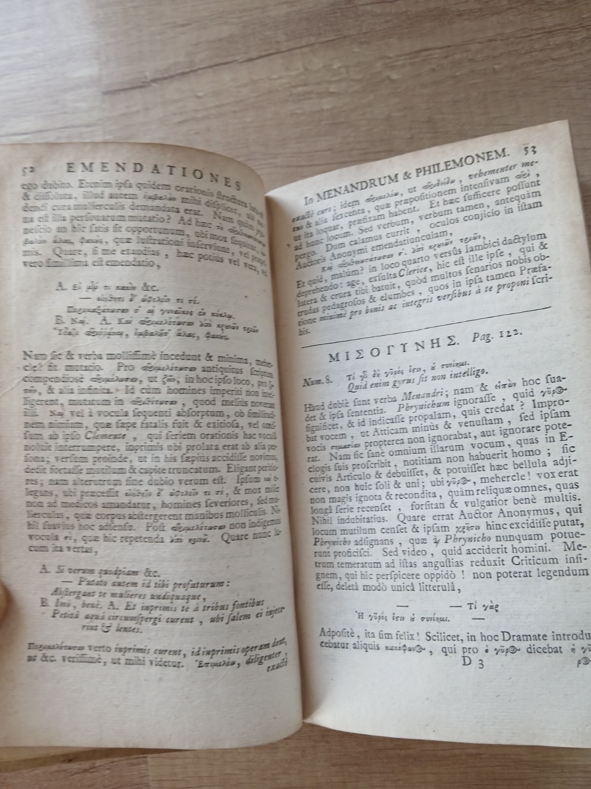 1711 RARE FIRST EDITION – Richard Bentley Philargyrii Cantabrigiensis: Emendat